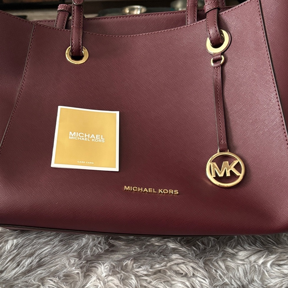 Michael Kors Burgundy Tote Bag